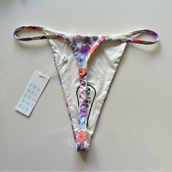 *SOLD* Frankies Bikinis Colby Tie Front Ruffle Top Jagger Bikini Bottom Marp - Picture 9 of 12